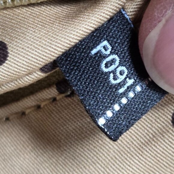 Kate Spade Rainbow Stripe Canvas Flap & Brown Leather Shoulder Bag Preppy Y2K - Picture 9 of 12